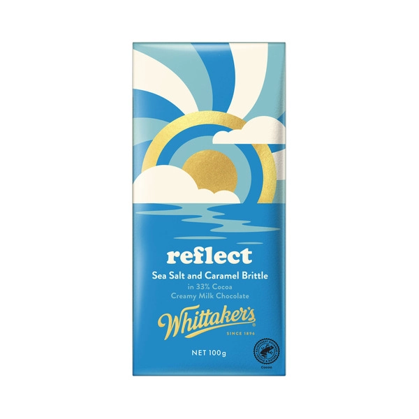 Whittaker's Chocolate Reflect Sea Salt & Caramel Brittle Block 100g