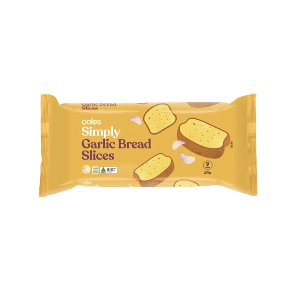 Coles Simply Garlic Bread Slices 270g