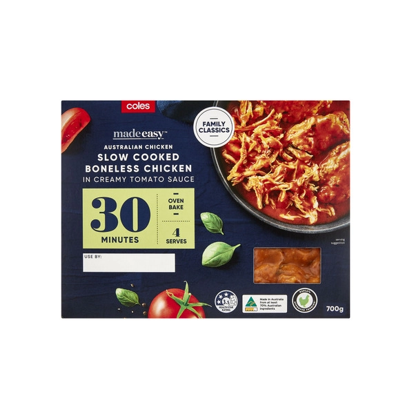 Coles Family Classics Made Easy Slow Cooked Chicken In Creamy Tomato Sauce 700g