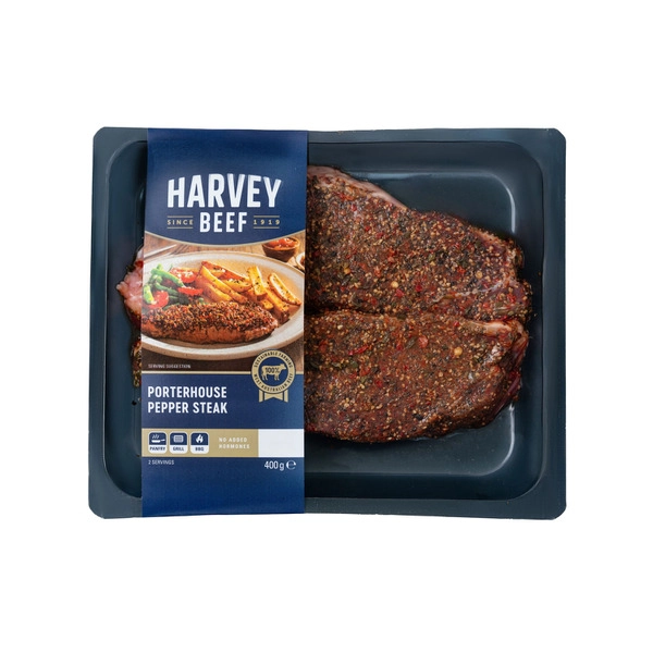 Harvey Beef Peppered Porterhouse Steak 400g