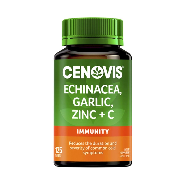 Cenovis Echinacea Garlic Zinc & Vitamin C Tablets 125 pack