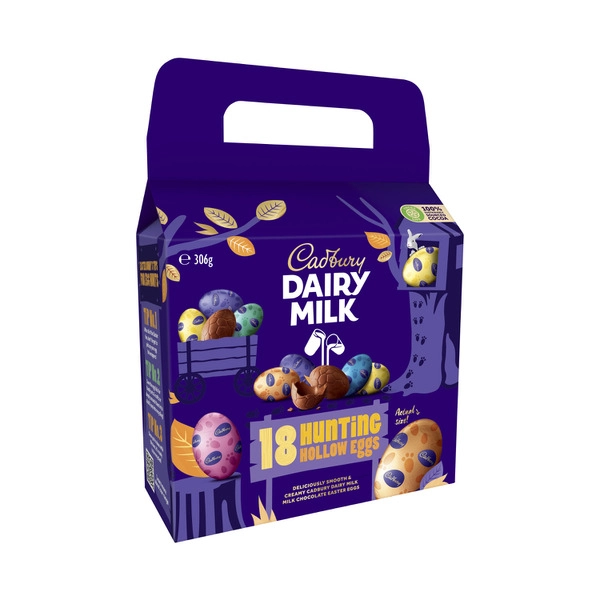 Cadbury Dairy Milk Chocolate Easter Egg Hunt Carton 306g