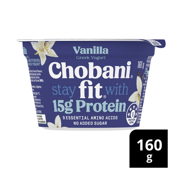 Chobani Fit High Protein Greek Yogurt Vanilla 160g