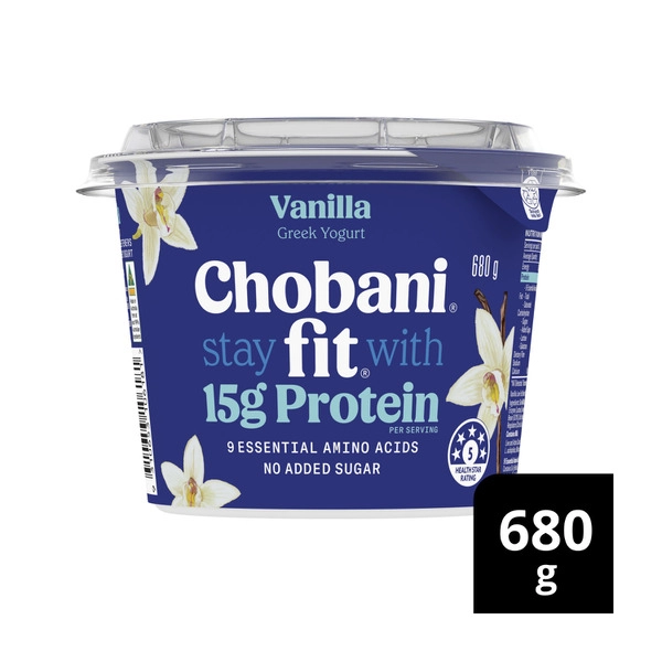 Chobani Fit High Protein Greek Yogurt Vanilla 680g