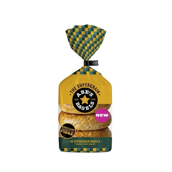 Abe's Bagels Supergrain 4 Pack 360g