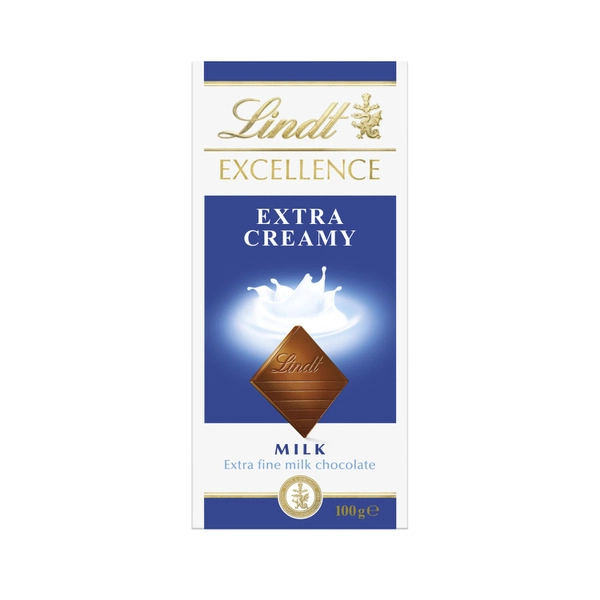 Lindt Extra Creamy Excellence Milk Chocolate Block 100g