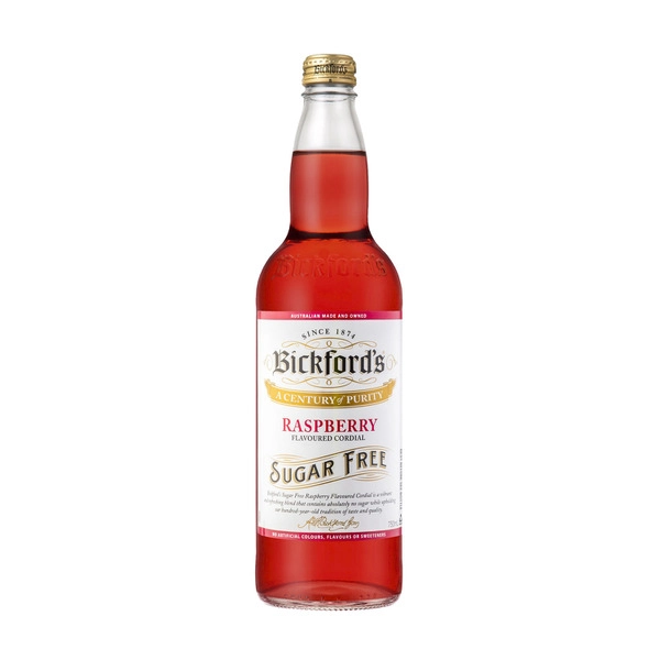 Bickfords Cordial Raspberry Sugar Free 750mL