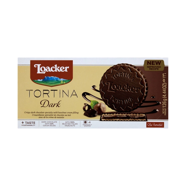 Loacker Gran Pasticceria Tortina Biscuit Dark Chocolate 126g