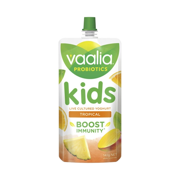 Vaalia Kids Pouch Dy VAALIA KIDS YOGHURT POUCH:TROPICAL:.:140 GRAM 