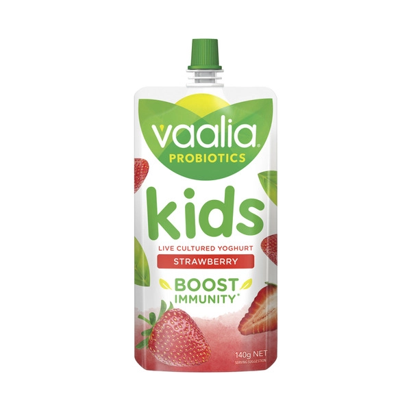 Vaalia Kids Pouch Dy VAALIA KIDS YOGHURT POUCH:STRAWBERRY:.:140 GRAM 