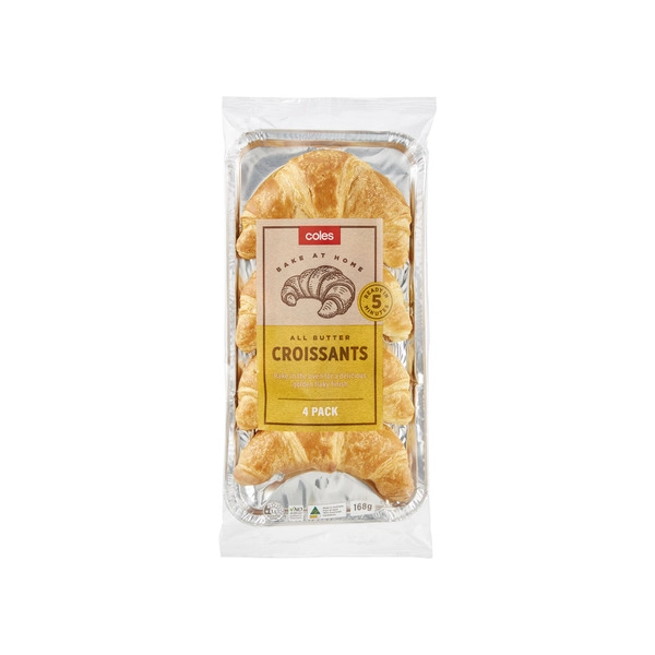 Coles Bakery Croissants 4 Pack 168g