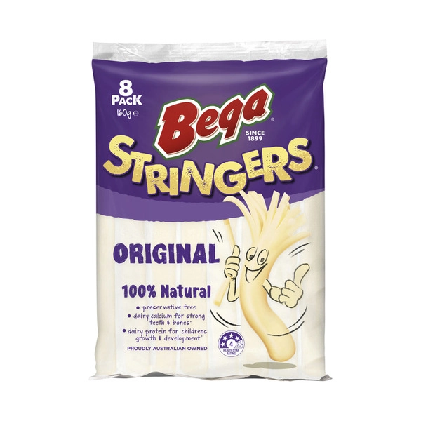 Bega Stringers Original Cheese 8 pack 160g