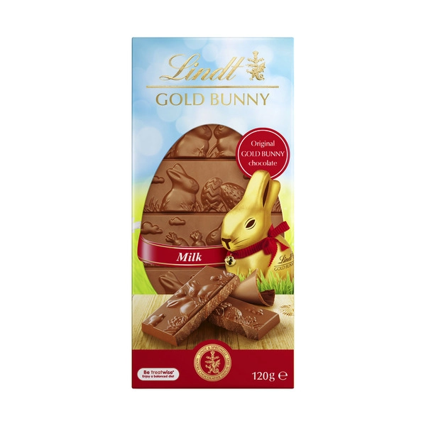 Lindt Gold Bunny Milk Chocolate Block 120g