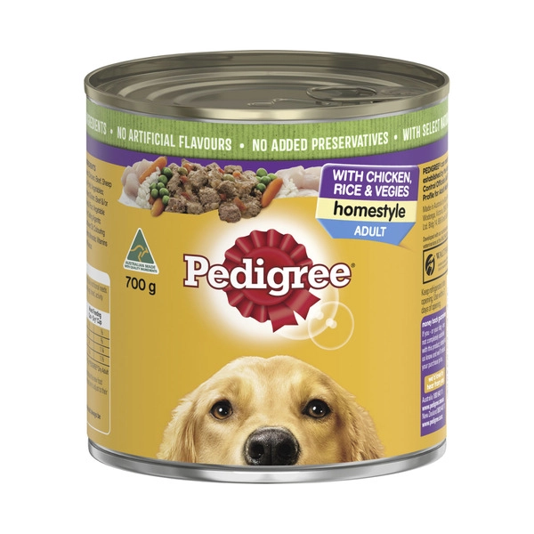 Pedigree Homestyle Pedigree Homestyle Chicken With Rice & Vegies Adult Wet Dog Food Can 700g