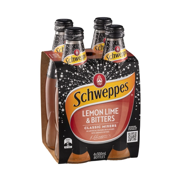 Schweppes Mixers 300ml SCHWEPPES MIXERS LEMON LIME BITTER 4X300ML:LEMON LIME BITTER:.:4PACK 