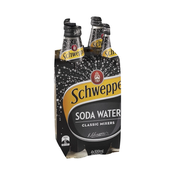 Schweppes Mixers SCHWEPPES MIXERS SODA WATER 4X300ML:SODA WATER:.:4PACK 