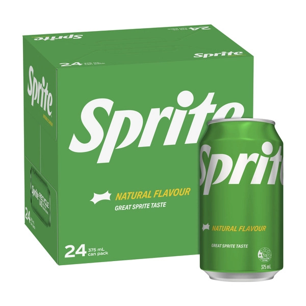 Sprite Lemonade Soft Drink Cans 24x375ml 24 Pack