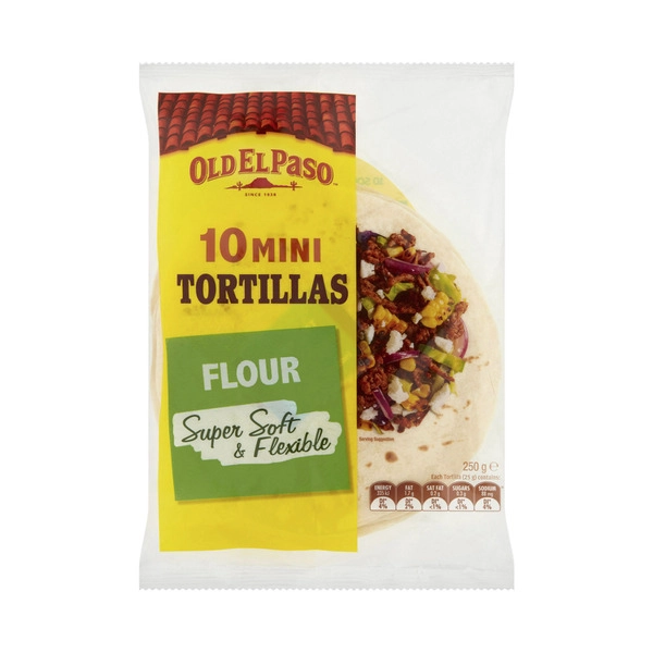 Old El Paso Tortillas Mini Tacos 10 Pack 250g