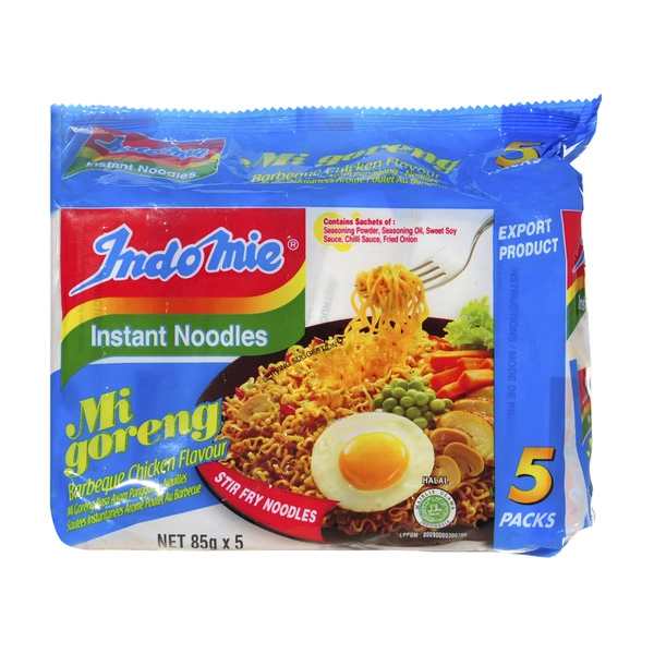 Indomie Fried BBQ Chicken Instant Noodles 5 Pack 85g