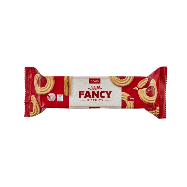 Coles Jam Fancy Biscuits 140g