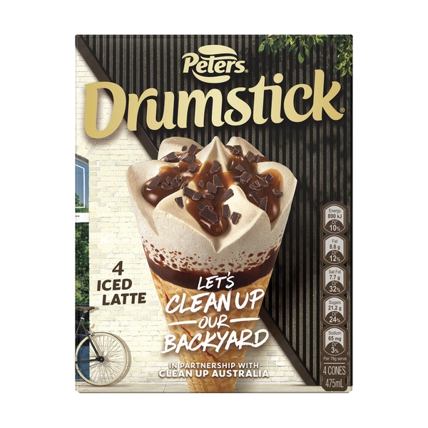 Peters Drumstick PETERS DRUMSTICK CUA ICE LATTE 4PK 475ML 