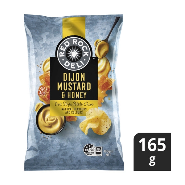 Red Rock Deli Potato Chips Share Pack Dijon Mustard & Honey  165g