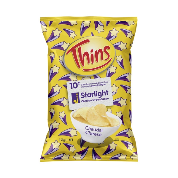 Thins Potato Chips Cheddar Cheese 150g