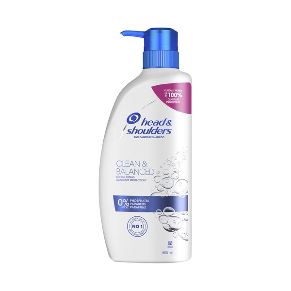 Head & Shoulders Clean & Balanced Shampoo 850mL