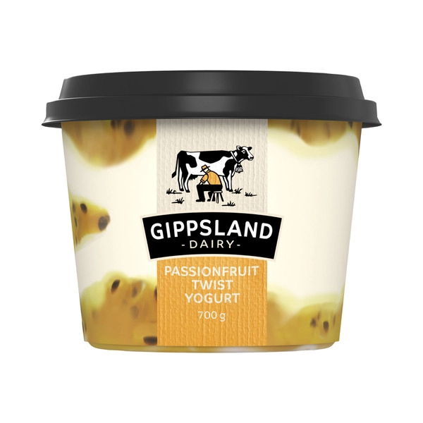 Gippsland Dairy Passionfruit Twist Yoghurt 700g