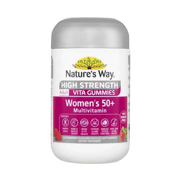 Natures Way Hs Gummies NATURES WAY HIGH STRENGTH GUMMIES WOMENS MULTI 50+ 60PK 