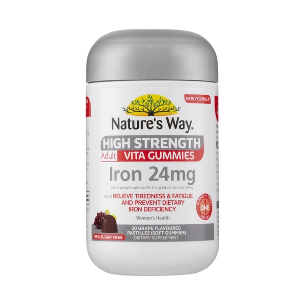 Natures Way High Strength Gummies Iron 24Mg 30 pack