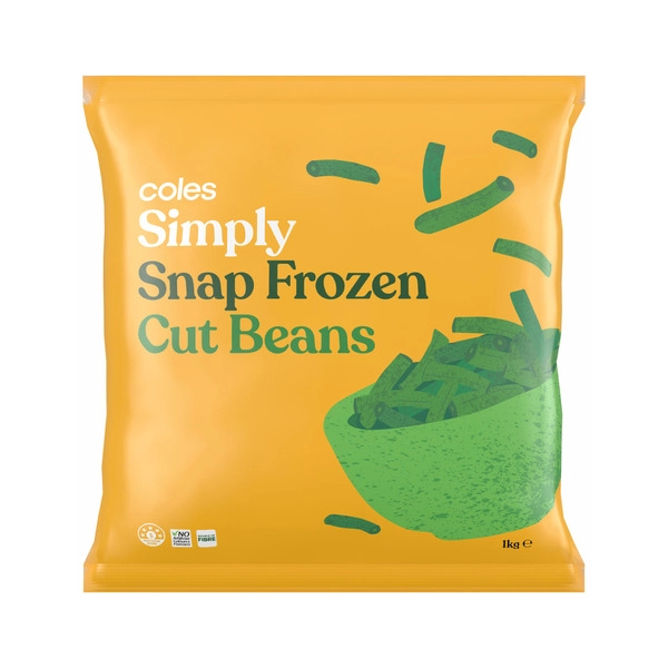 Coles Simply Frozen Cut Beans 1kg