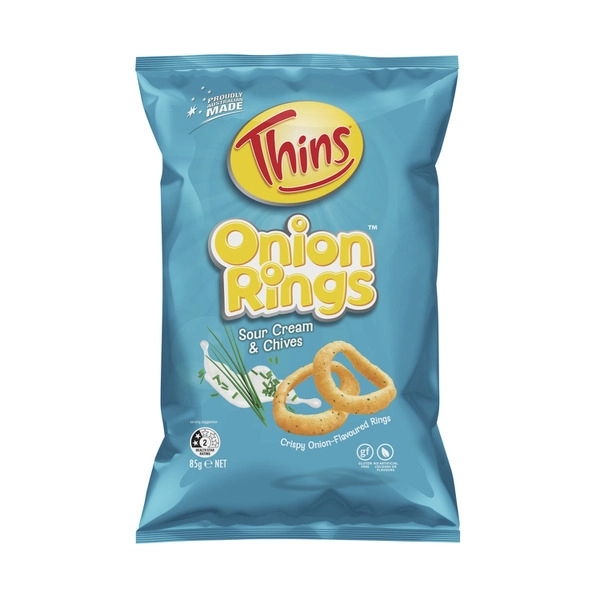 Thins Onion Rings Sour Cream And Chives 85g