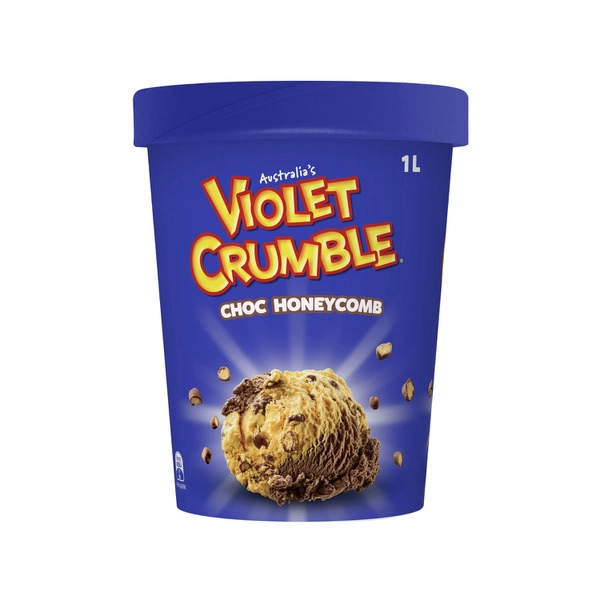 Violet Crumble Ice Cream Tub 1L