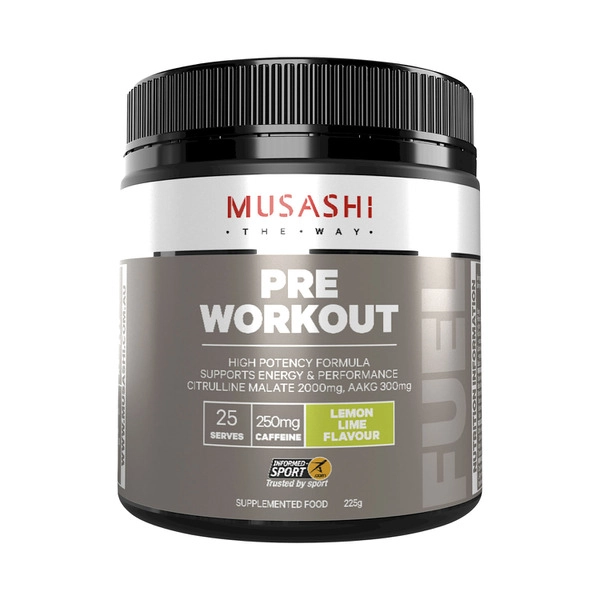 Musashi Pre Workout Lemon Lime 225g