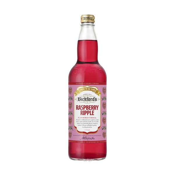 Bickfords Cordial Raspberry Ripple 750mL