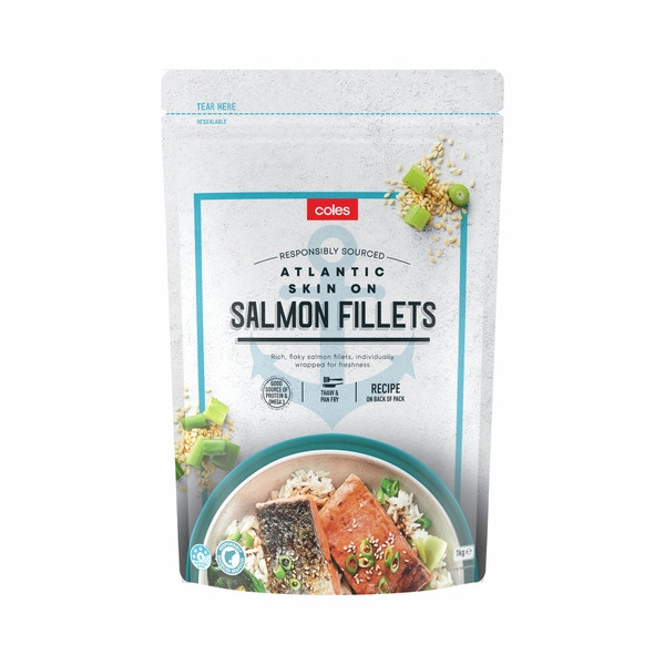 Coles Frozen Salmon Fillets 1kg