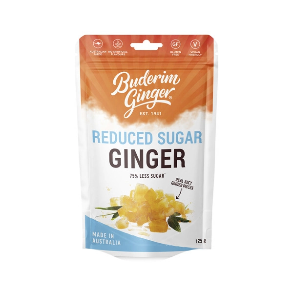 Buderim Ginger Reduced Sugar 125g