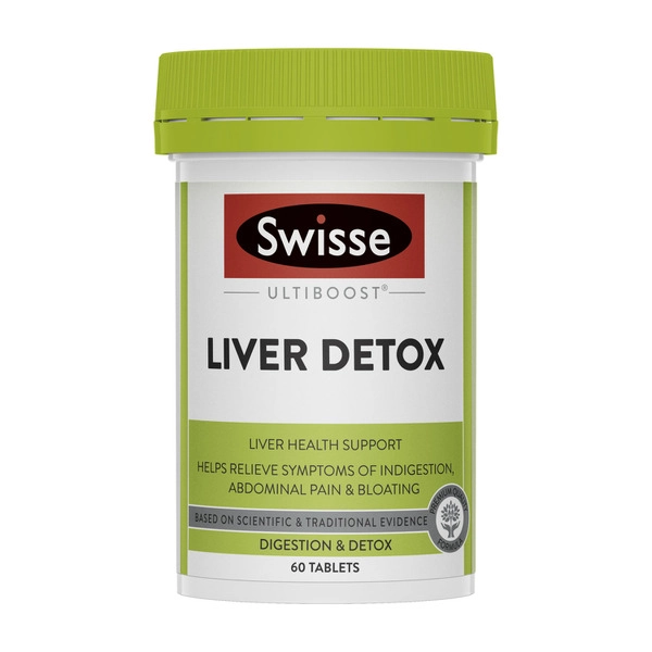 Swisse Ultiboost Liver Detox Helps Relieve Symptoms of Indigestion & Bloating 60 Tablets 60 pack