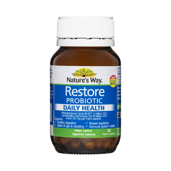 Natures Way Restore Probiotic Daily Health Capsules 28 pack