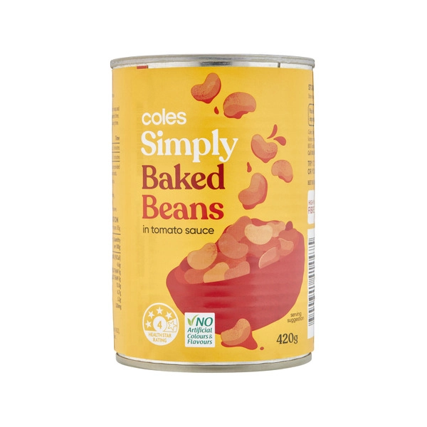 Coles Baked Beans In Tomato Sauce 420g