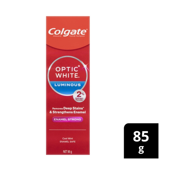 Colgate Optic White COLGATE OPTIC WHITE LUMINOUS ENAMEL STRONG TEETH WHITENING TOOTHPASTE 85 GRAM 