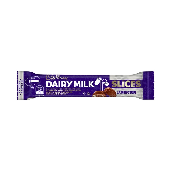 Cadbury Dairy Milk Lamington Slices Chocolate Bar 45g