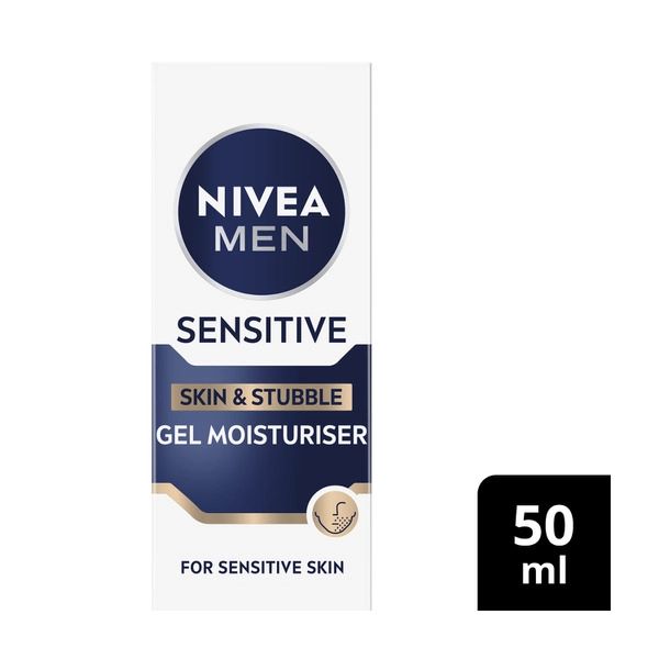 Nivea Men Sensitive Skin And Stubble Gel Moisturiser For Face 50mL