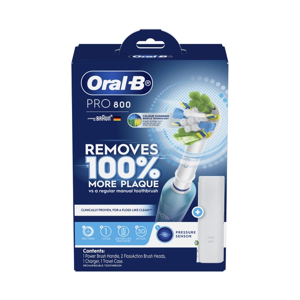 *oral B Pro 800 Power *ORAL B PRO 800 FLOSS ACTION ELECTRIC TOOTHBRUSH BLUE 1 PACK 