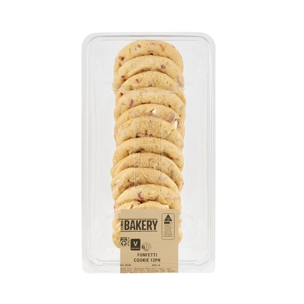 Coles Bakery Funfetti Cookies 12 pack