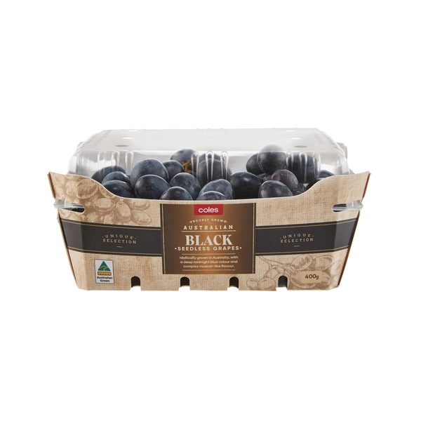 Coles Unique Selection Black Grapes 400g