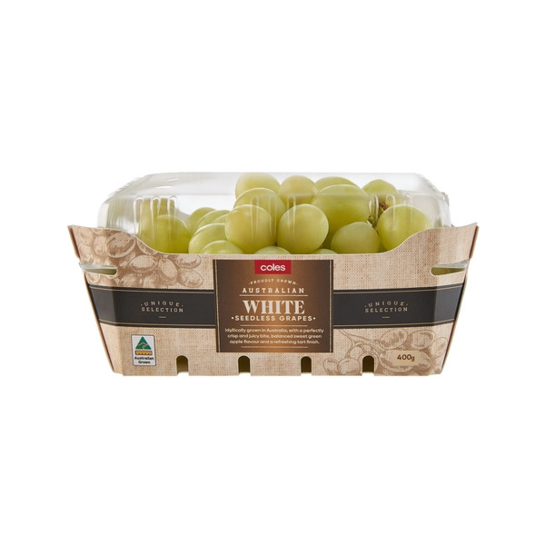 Coles Grower's Selection White Grapes 400g