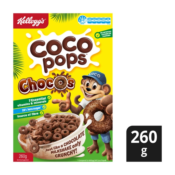 Kellogg's Coco Pops Chocos Multigrain Breakfast Cereal 260g