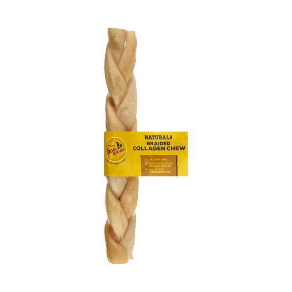 Bow Wow Braided Collagen Stick 1'' Dog Treat 1 pack